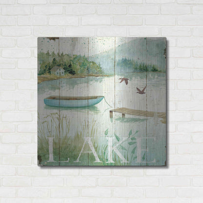 Luxe Metal Art 'Lakeside II' by Daphne Brissonet, Metal Wall Art,36x36