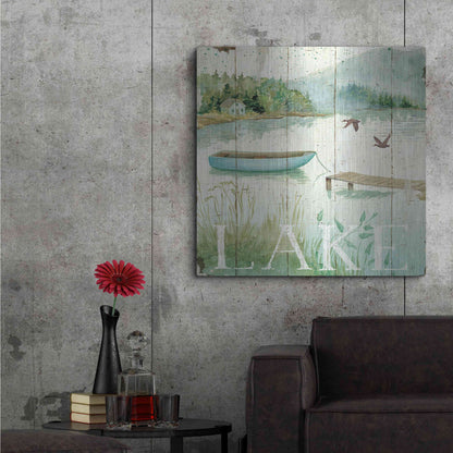 Luxe Metal Art 'Lakeside II' by Daphne Brissonet, Metal Wall Art,36x36