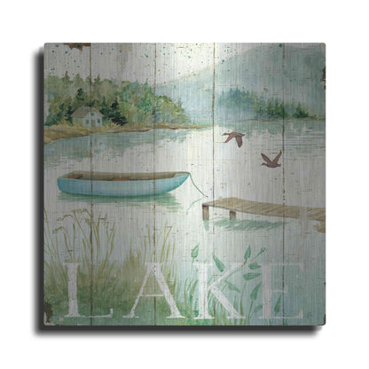 Luxe Metal Art 'Lakeside II' by Daphne Brissonet, Metal Wall Art