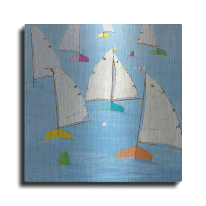 Luxe Metal Art 'Regatta V' by Phyllis Adams, Metal Wall Art