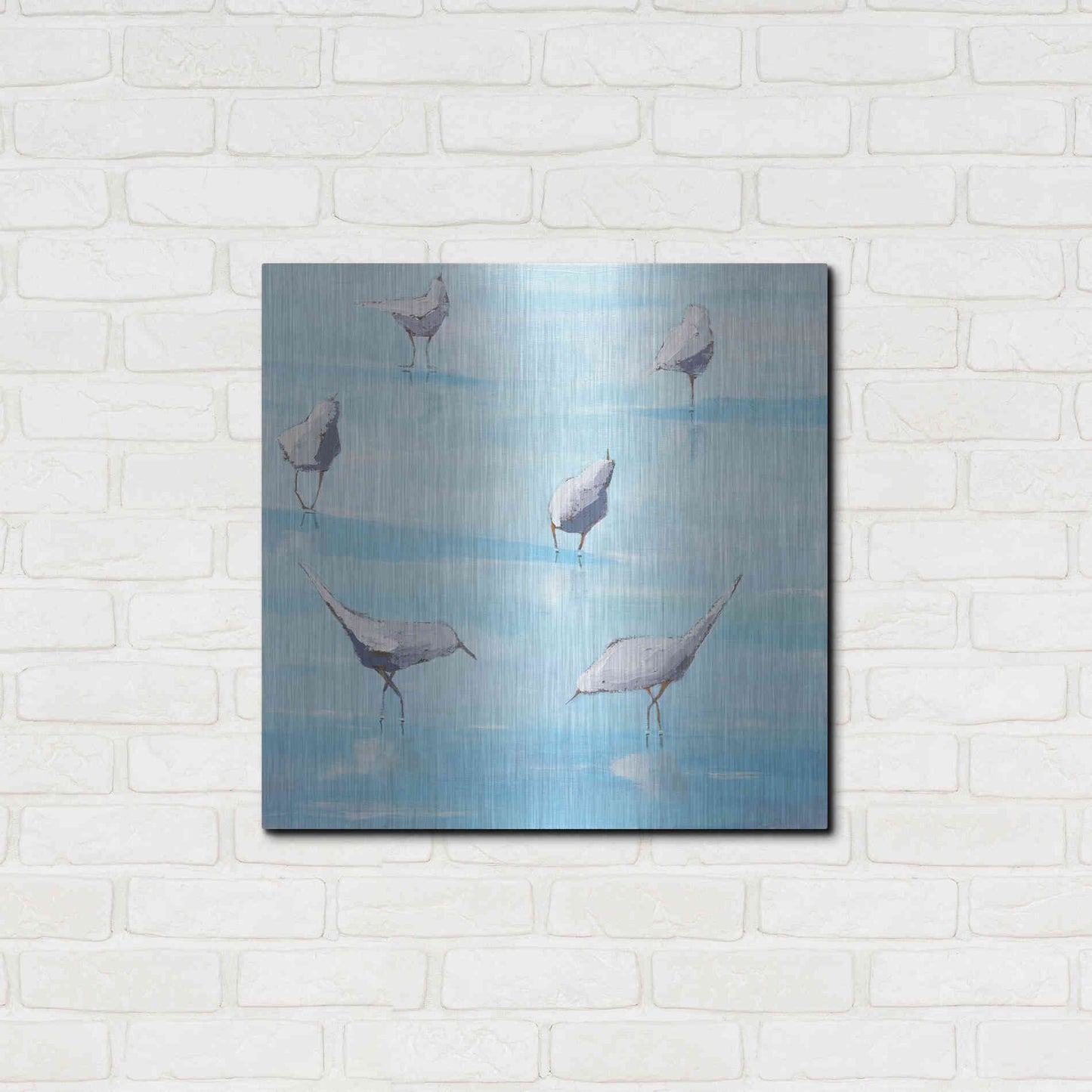 Luxe Metal Art 'By the Waters Edge' by Phyllis Adams, Metal Wall Art,24x24