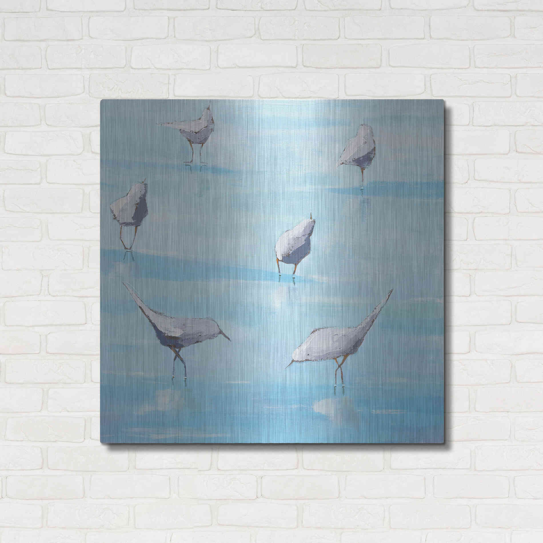 Luxe Metal Art 'By the Waters Edge' by Phyllis Adams, Metal Wall Art,36x36