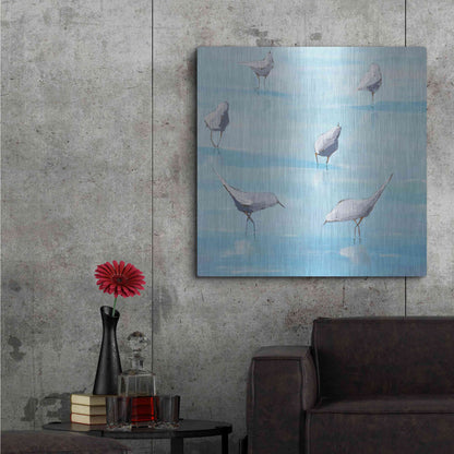 Luxe Metal Art 'By the Waters Edge' by Phyllis Adams, Metal Wall Art,36x36