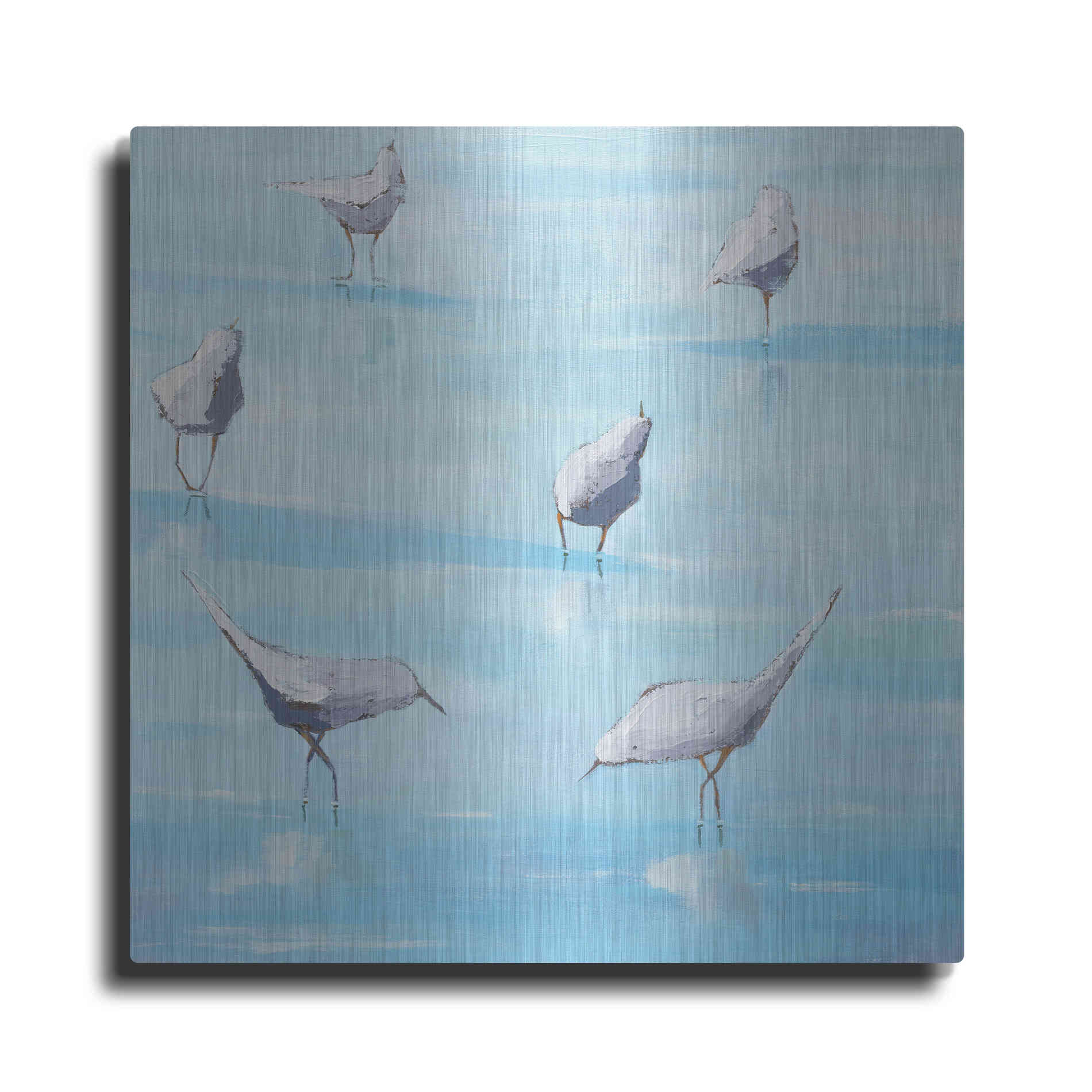 Luxe Metal Art 'By the Waters Edge' by Phyllis Adams, Metal Wall Art