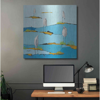 Luxe Metal Art 'Beach Bums' by Phyllis Adams, Metal Wall Art,36x36