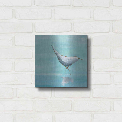 Luxe Metal Art 'Egret I' by Phyllis Adams, Metal Wall Art,12x12