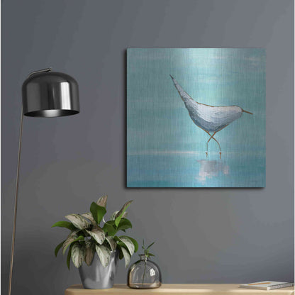 Luxe Metal Art 'Egret I' by Phyllis Adams, Metal Wall Art,24x24