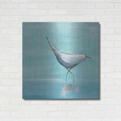 Luxe Metal Art 'Egret I' by Phyllis Adams, Metal Wall Art,36x36
