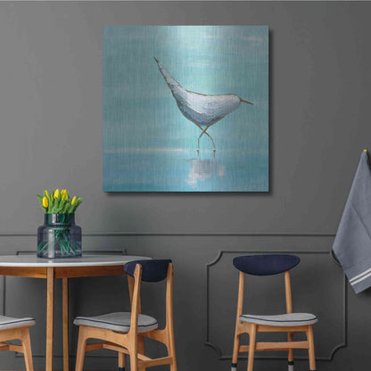 Luxe Metal Art 'Egret I' by Phyllis Adams, Metal Wall Art,36x36