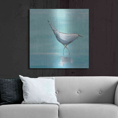 Luxe Metal Art 'Egret I' by Phyllis Adams, Metal Wall Art,36x36