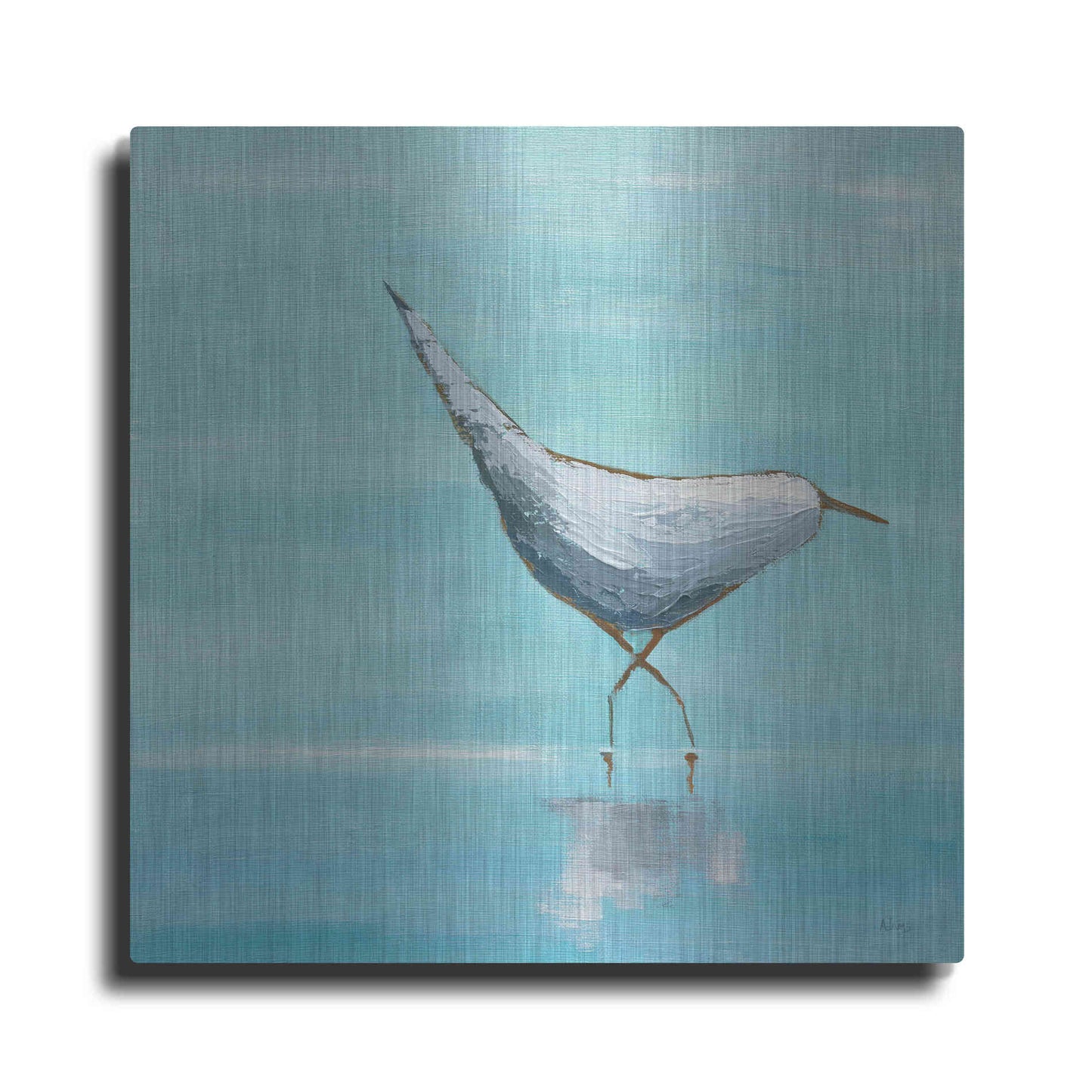 Luxe Metal Art 'Egret I' by Phyllis Adams, Metal Wall Art