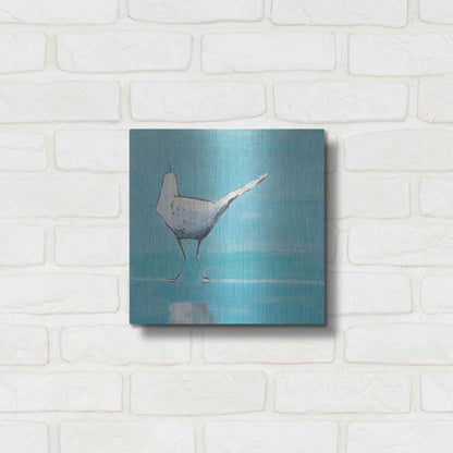 Luxe Metal Art 'Egret II' by Phyllis Adams, Metal Wall Art,12x12