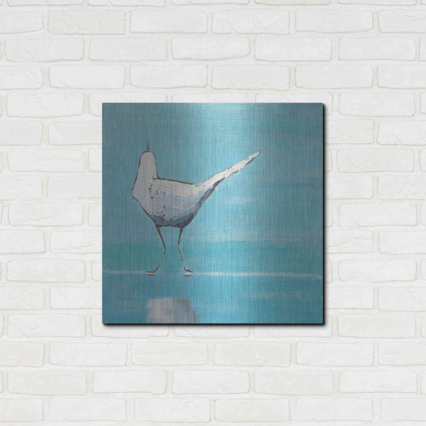 Luxe Metal Art 'Egret II' by Phyllis Adams, Metal Wall Art,24x24
