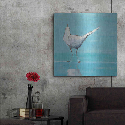 Luxe Metal Art 'Egret II' by Phyllis Adams, Metal Wall Art,36x36