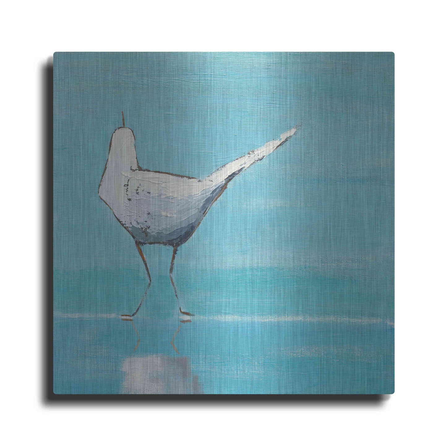 Luxe Metal Art 'Egret II' by Phyllis Adams, Metal Wall Art