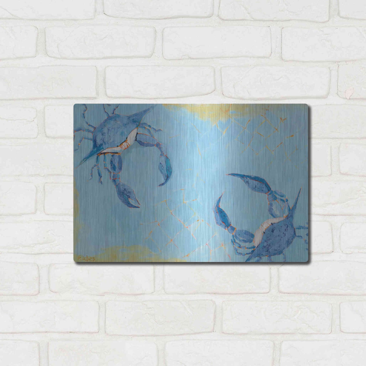 Luxe Metal Art 'The Stand Off' by Phyllis Adams, Metal Wall Art,16x12