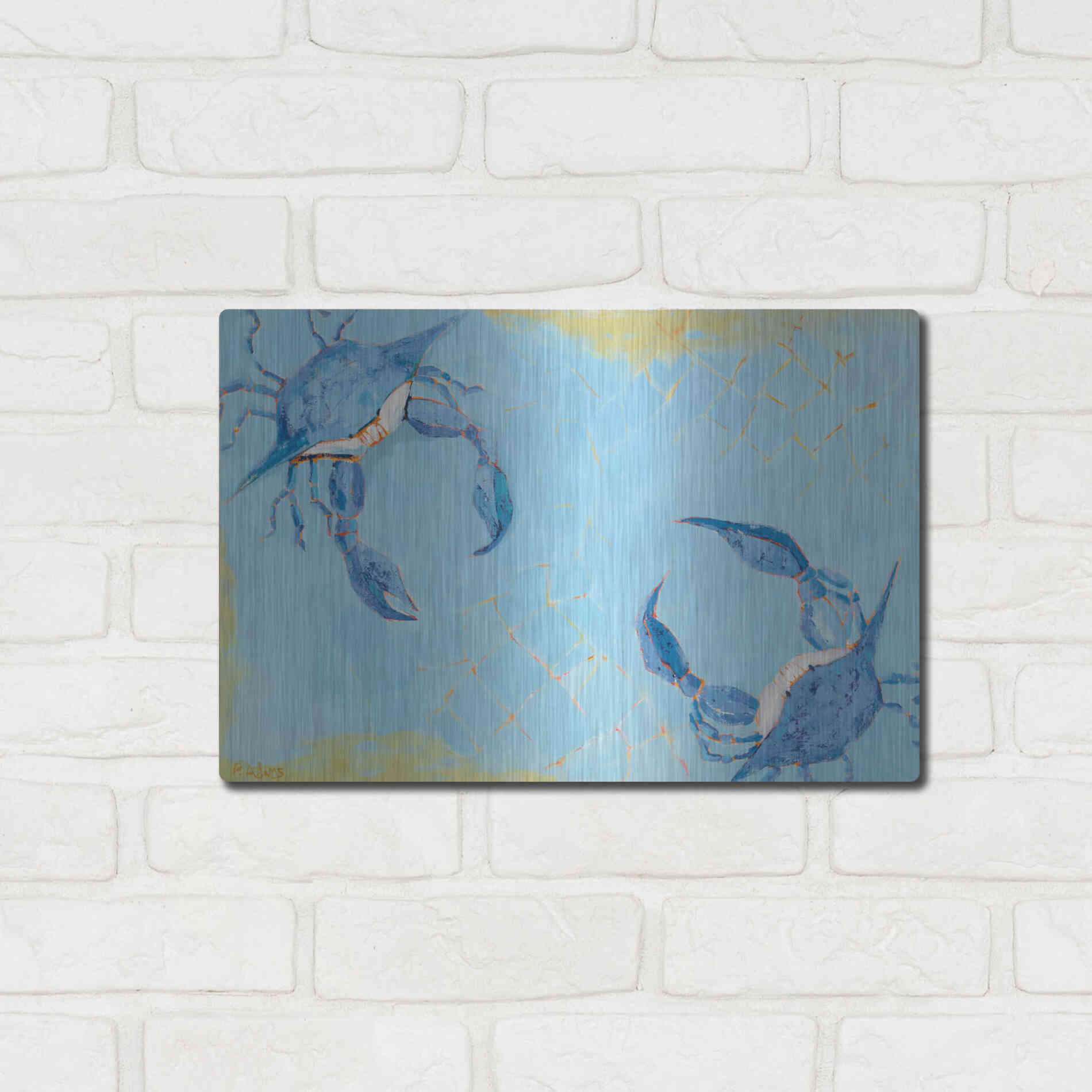 Luxe Metal Art 'The Stand Off' by Phyllis Adams, Metal Wall Art,16x12