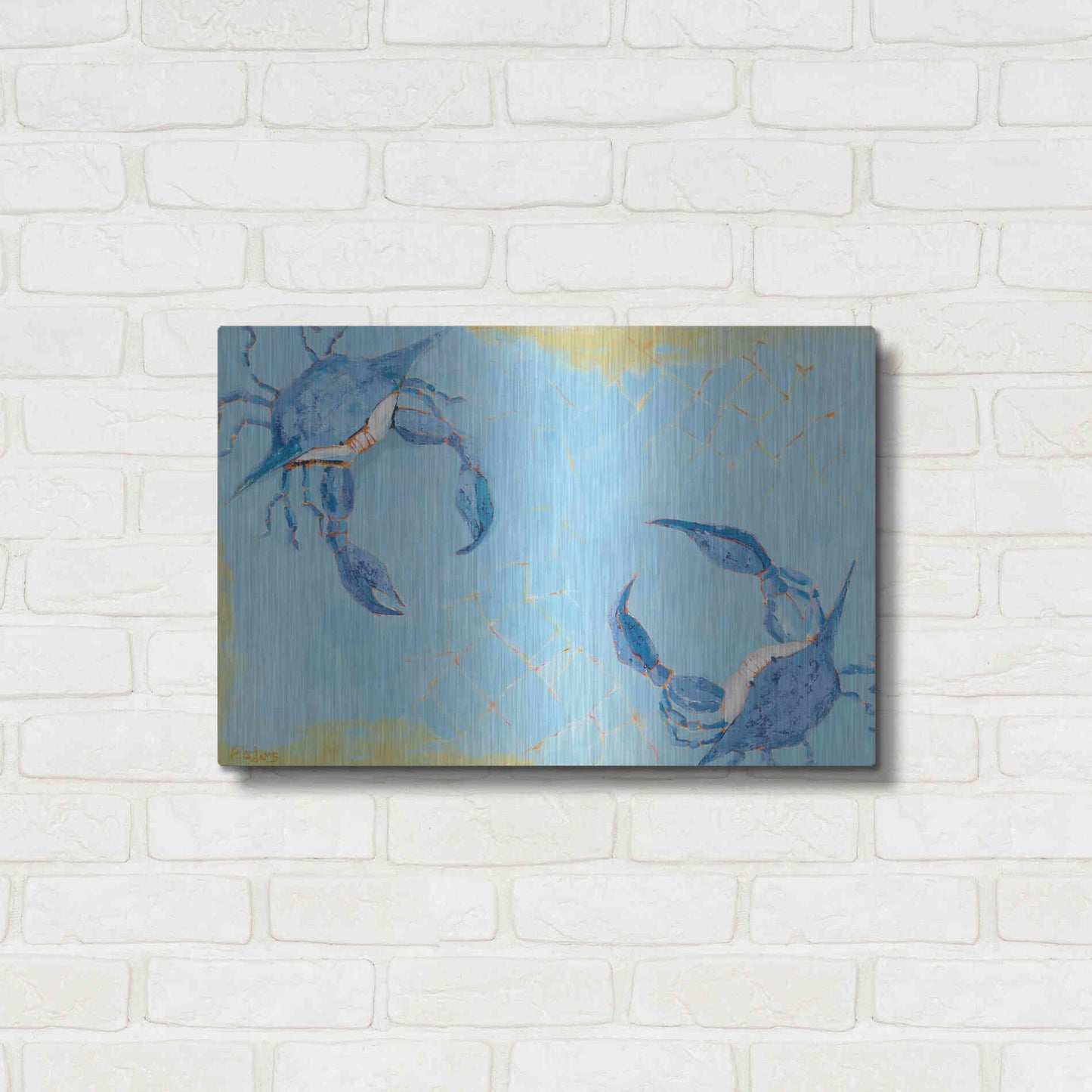 Luxe Metal Art 'The Stand Off' by Phyllis Adams, Metal Wall Art,24x16