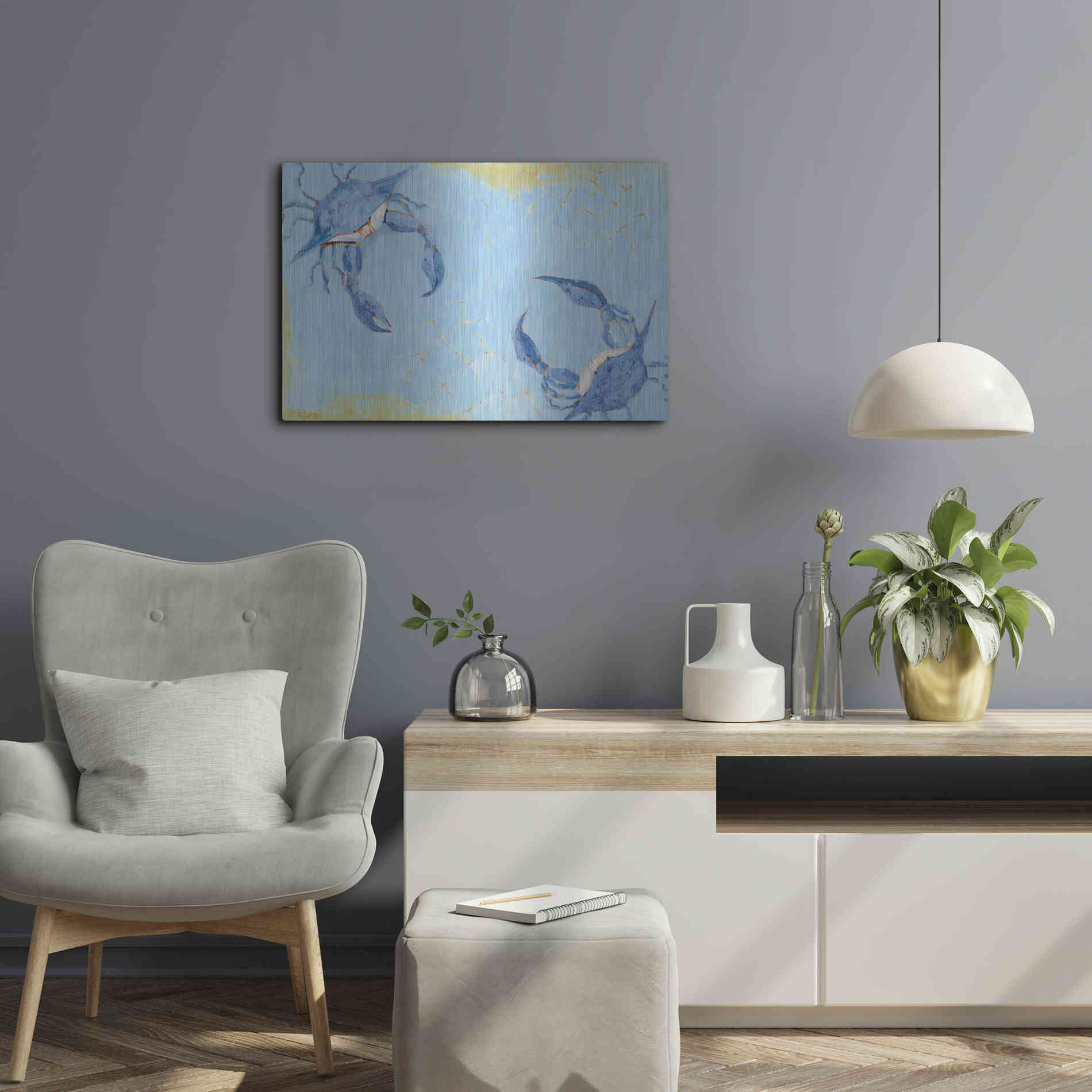 Luxe Metal Art 'The Stand Off' by Phyllis Adams, Metal Wall Art,24x16