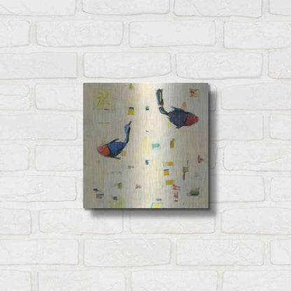 Luxe Metal Art 'One Fish Two Fish' by Phyllis Adams, Metal Wall Art,12x12