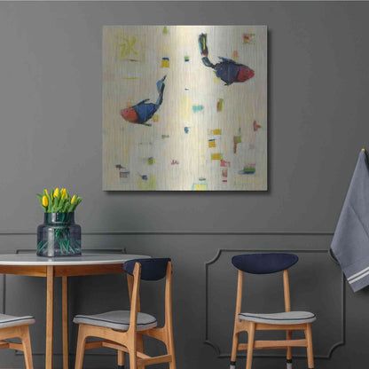 Luxe Metal Art 'One Fish Two Fish' by Phyllis Adams, Metal Wall Art,36x36
