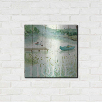 Luxe Metal Art 'Lakeside I' by Daphne Brissonet, Metal Wall Art,24x24