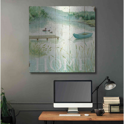 Luxe Metal Art 'Lakeside I' by Daphne Brissonet, Metal Wall Art,36x36