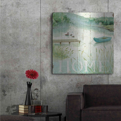 Luxe Metal Art 'Lakeside I' by Daphne Brissonet, Metal Wall Art,36x36