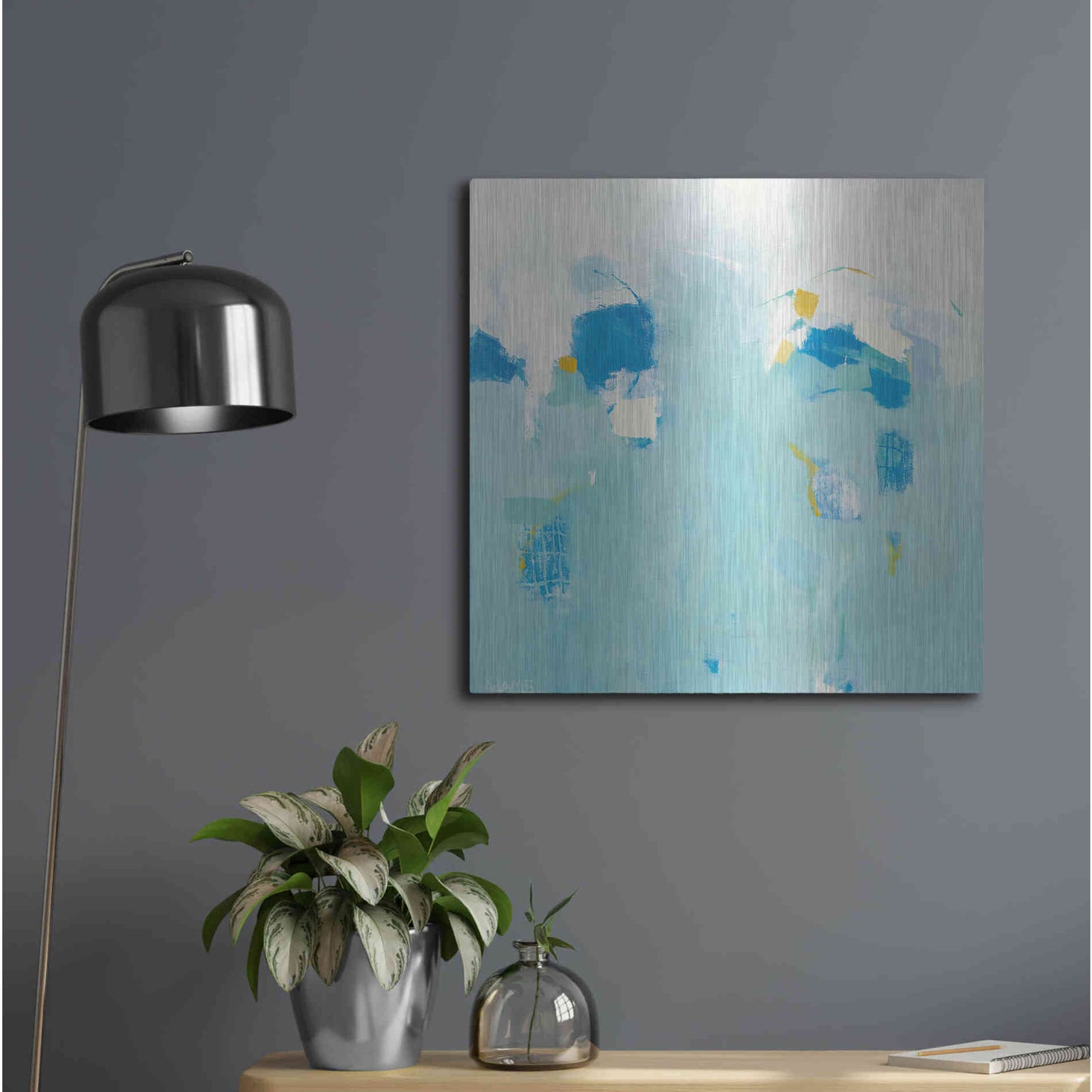 Luxe Metal Art 'Splash' by Phyllis Adams, Metal Wall Art,24x24