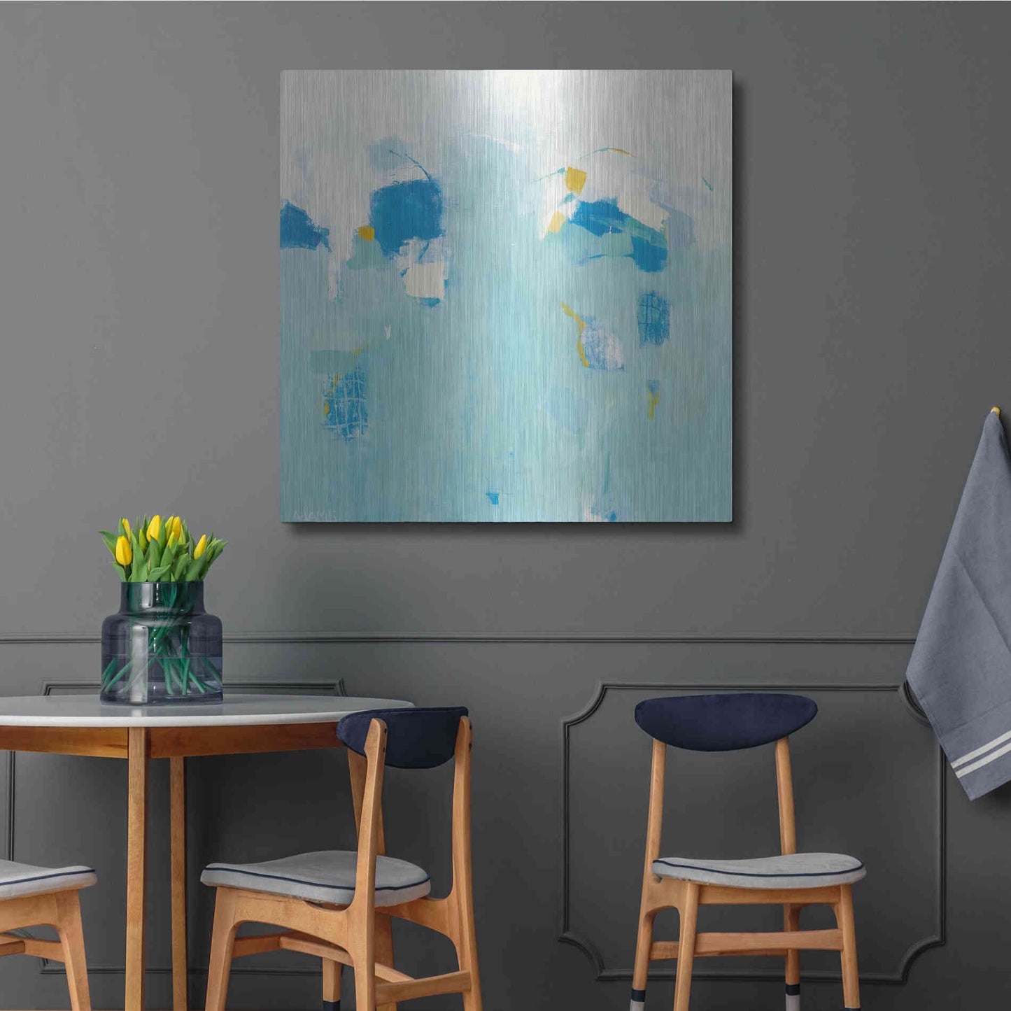 Luxe Metal Art 'Splash' by Phyllis Adams, Metal Wall Art,36x36