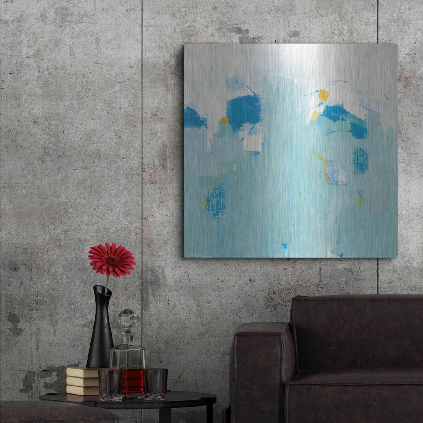 Luxe Metal Art 'Splash' by Phyllis Adams, Metal Wall Art,36x36