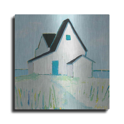Luxe Metal Art 'Cottage' by the Sea' by Phyllis Adams, Metal Wall Art