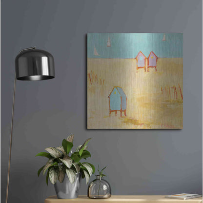 Luxe Metal Art 'Cabanas' by Phyllis Adams, Metal Wall Art,24x24