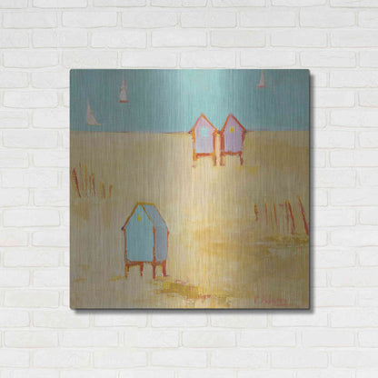 Luxe Metal Art 'Cabanas' by Phyllis Adams, Metal Wall Art,36x36