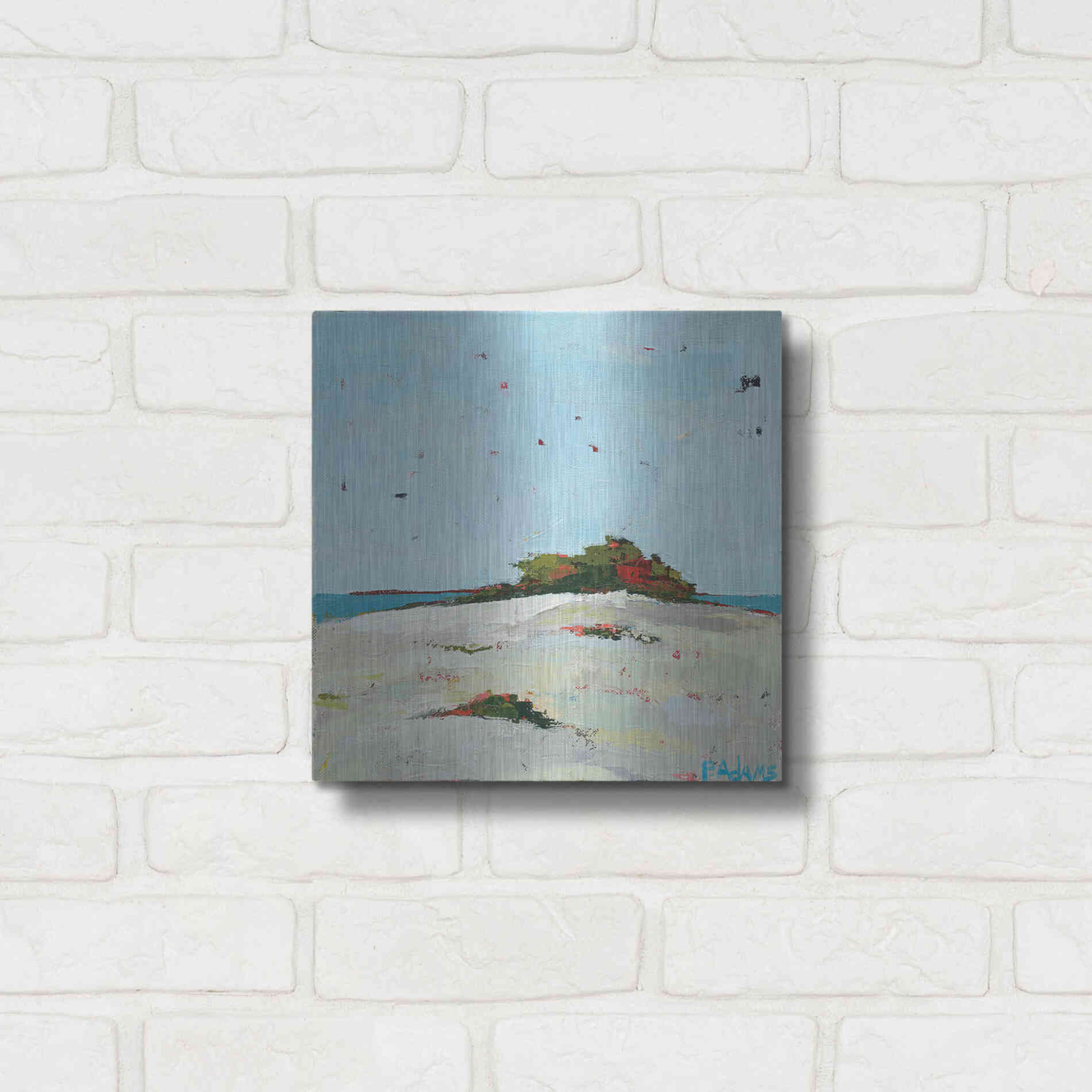 Luxe Metal Art 'Fall Dune' by Phyllis Adams, Metal Wall Art,12x12