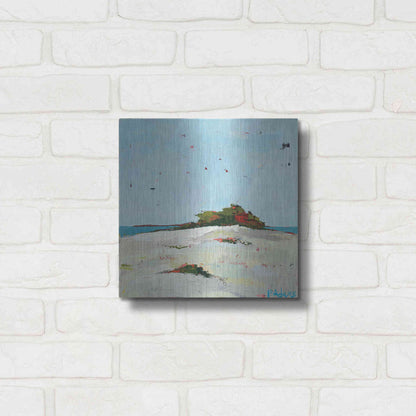 Luxe Metal Art 'Fall Dune' by Phyllis Adams, Metal Wall Art,12x12