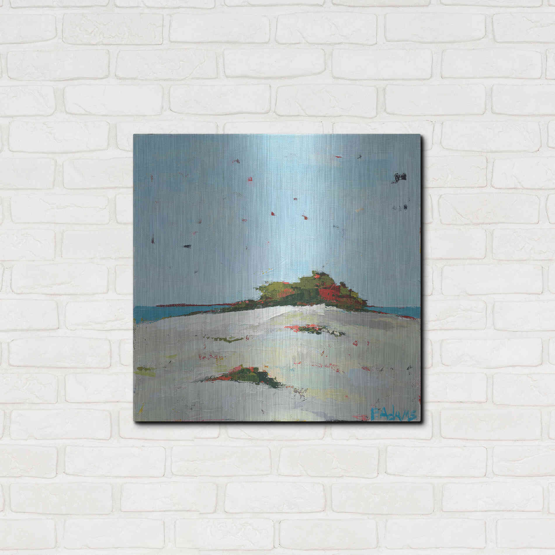 Luxe Metal Art 'Fall Dune' by Phyllis Adams, Metal Wall Art,24x24