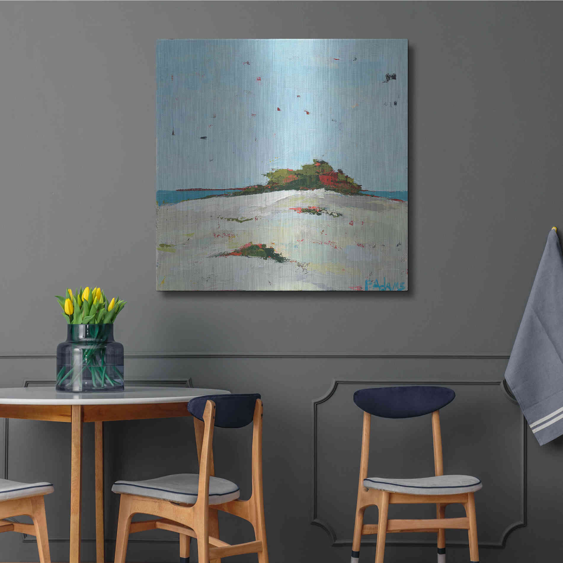 Luxe Metal Art 'Fall Dune' by Phyllis Adams, Metal Wall Art,36x36