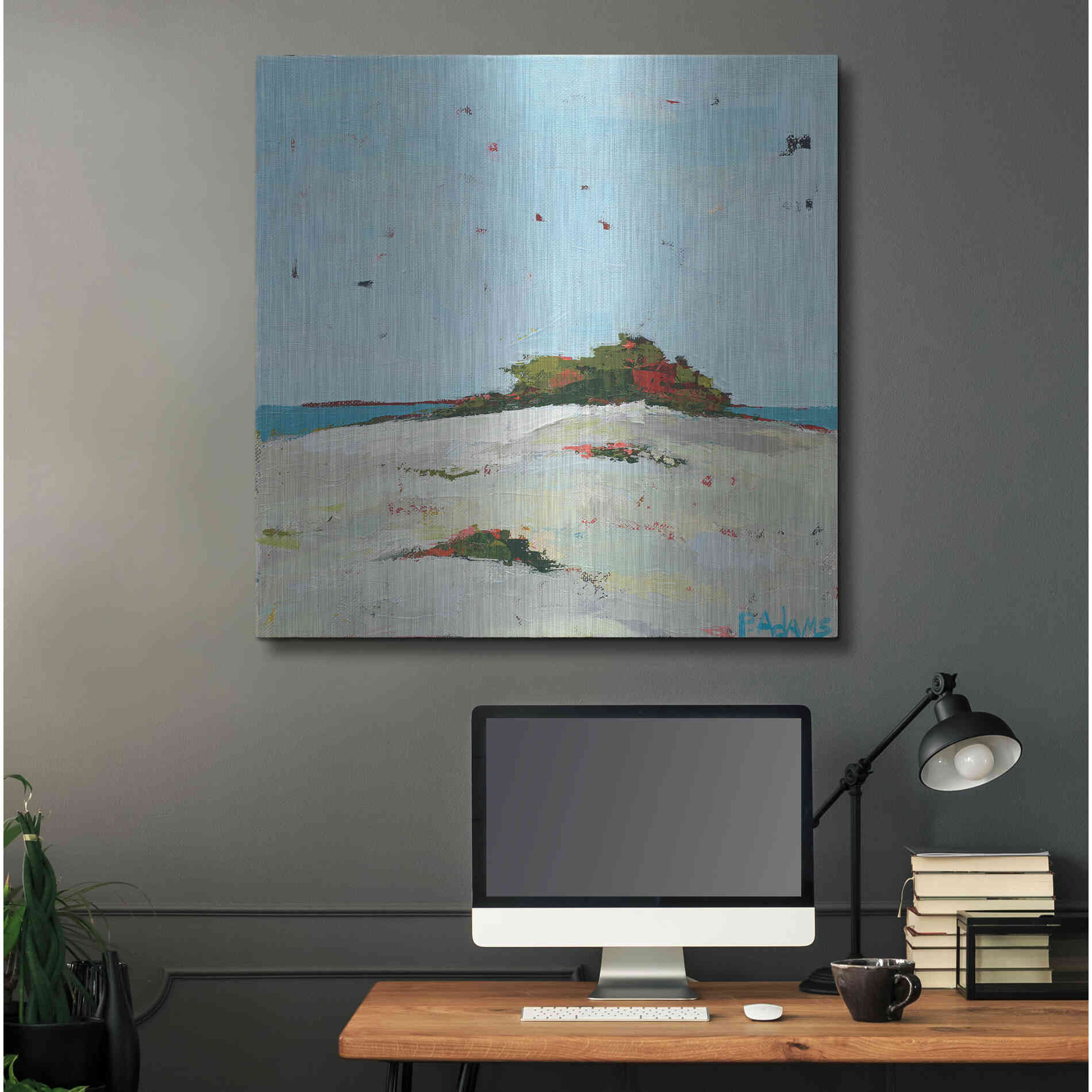 Luxe Metal Art 'Fall Dune' by Phyllis Adams, Metal Wall Art,36x36