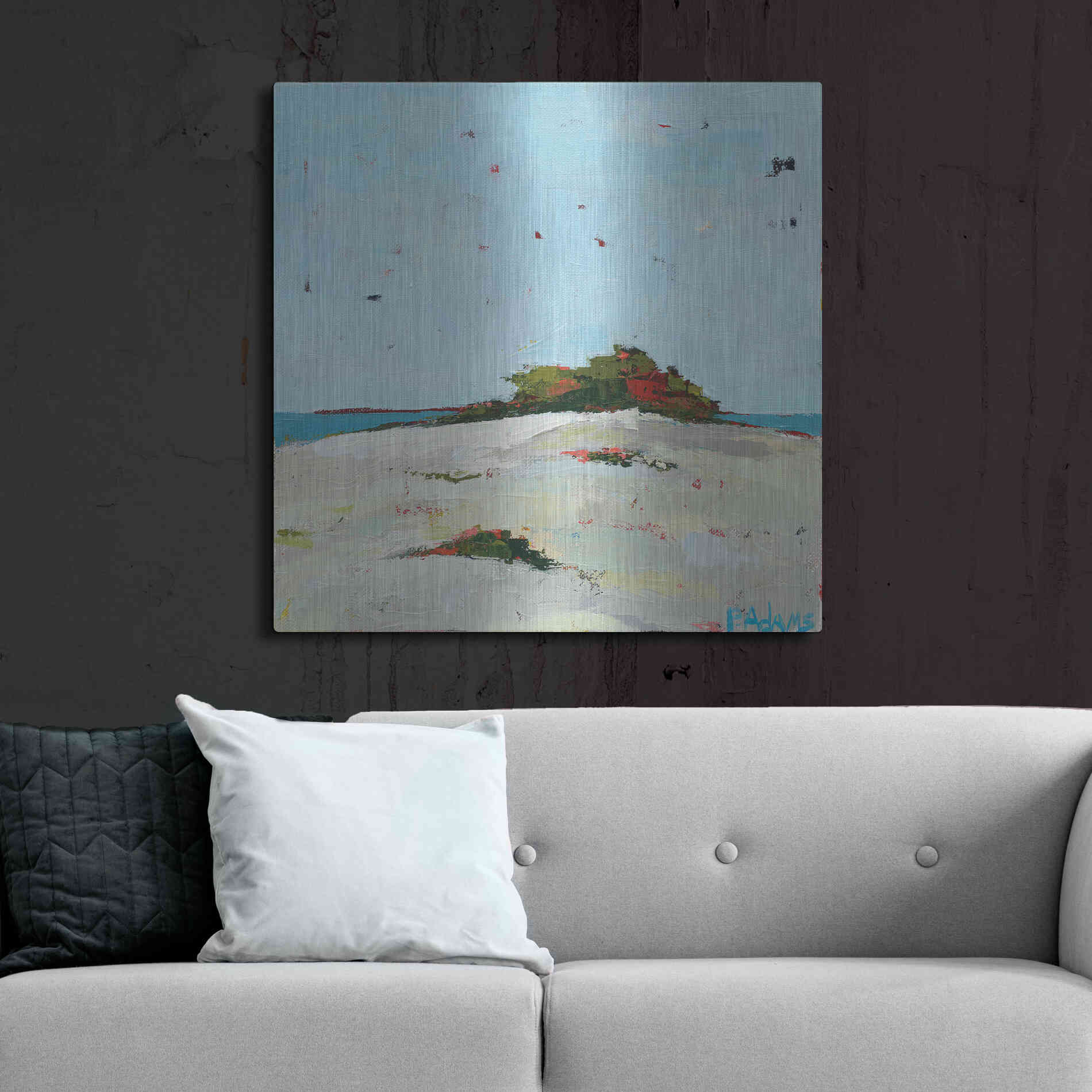 Luxe Metal Art 'Fall Dune' by Phyllis Adams, Metal Wall Art,36x36