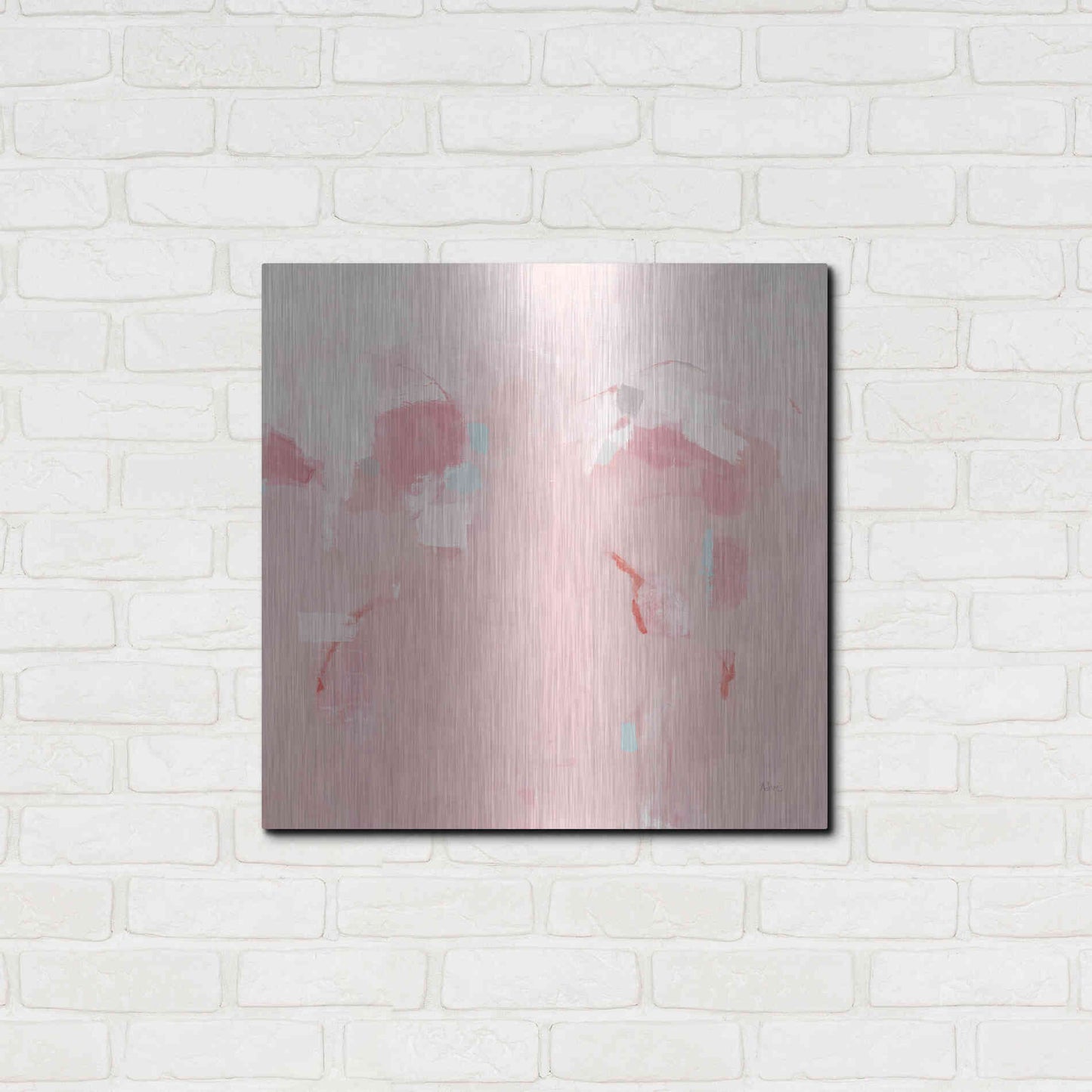 Luxe Metal Art 'Splash Pink' by Phyllis Adams, Metal Wall Art,24x24