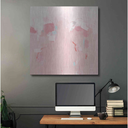 Luxe Metal Art 'Splash Pink' by Phyllis Adams, Metal Wall Art,36x36