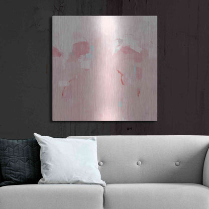 Luxe Metal Art 'Splash Pink' by Phyllis Adams, Metal Wall Art,36x36