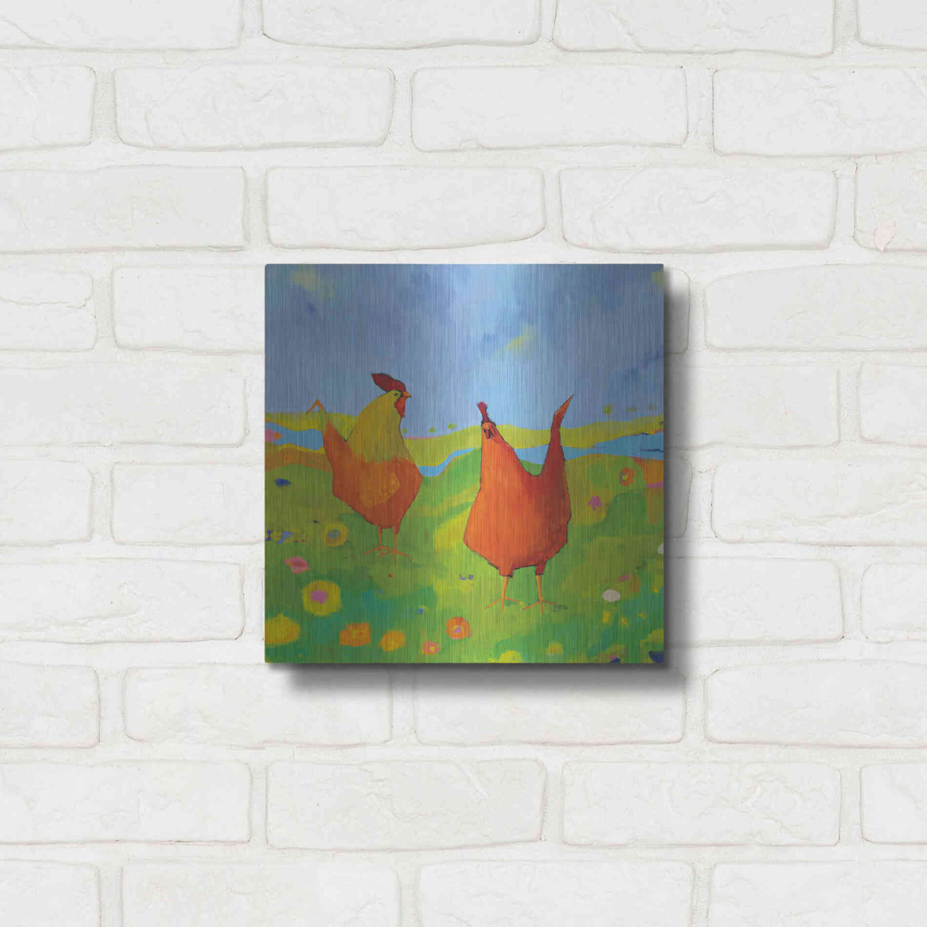 Luxe Metal Art 'Spring has Sprung' by Phyllis Adams, Metal Wall Art,12x12