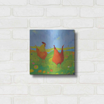 Luxe Metal Art 'Spring has Sprung' by Phyllis Adams, Metal Wall Art,12x12