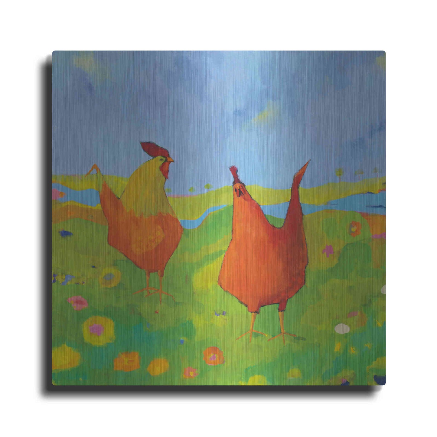 Luxe Metal Art 'Spring has Sprung' by Phyllis Adams, Metal Wall Art