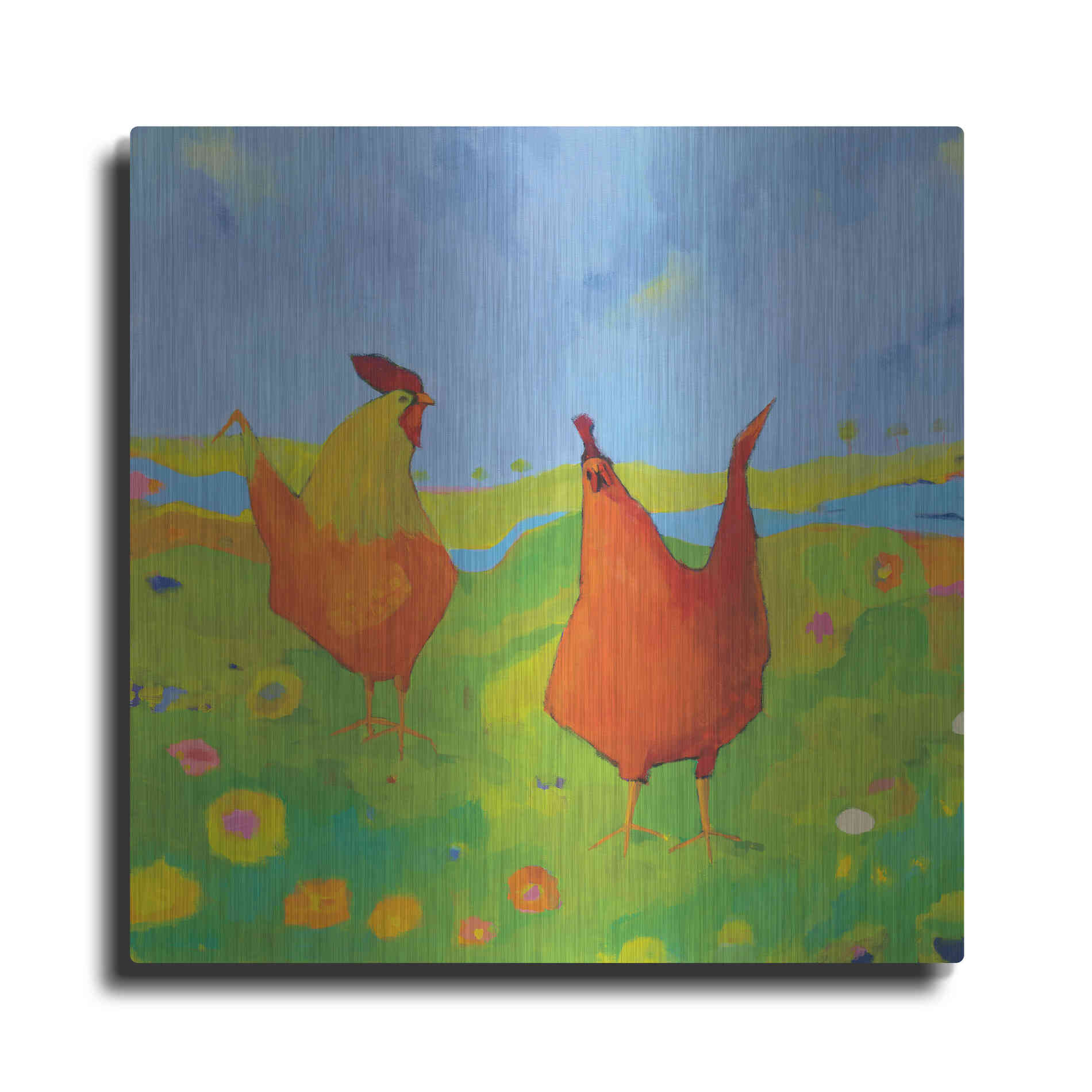 Luxe Metal Art 'Spring has Sprung' by Phyllis Adams, Metal Wall Art