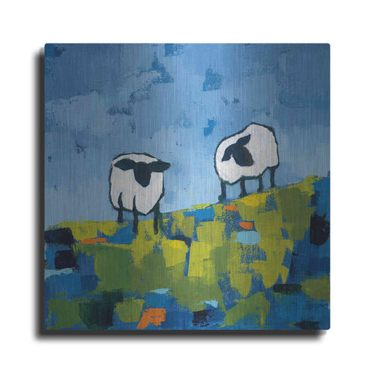 Luxe Metal Art 'Two Sheep' by Phyllis Adams, Metal Wall Art