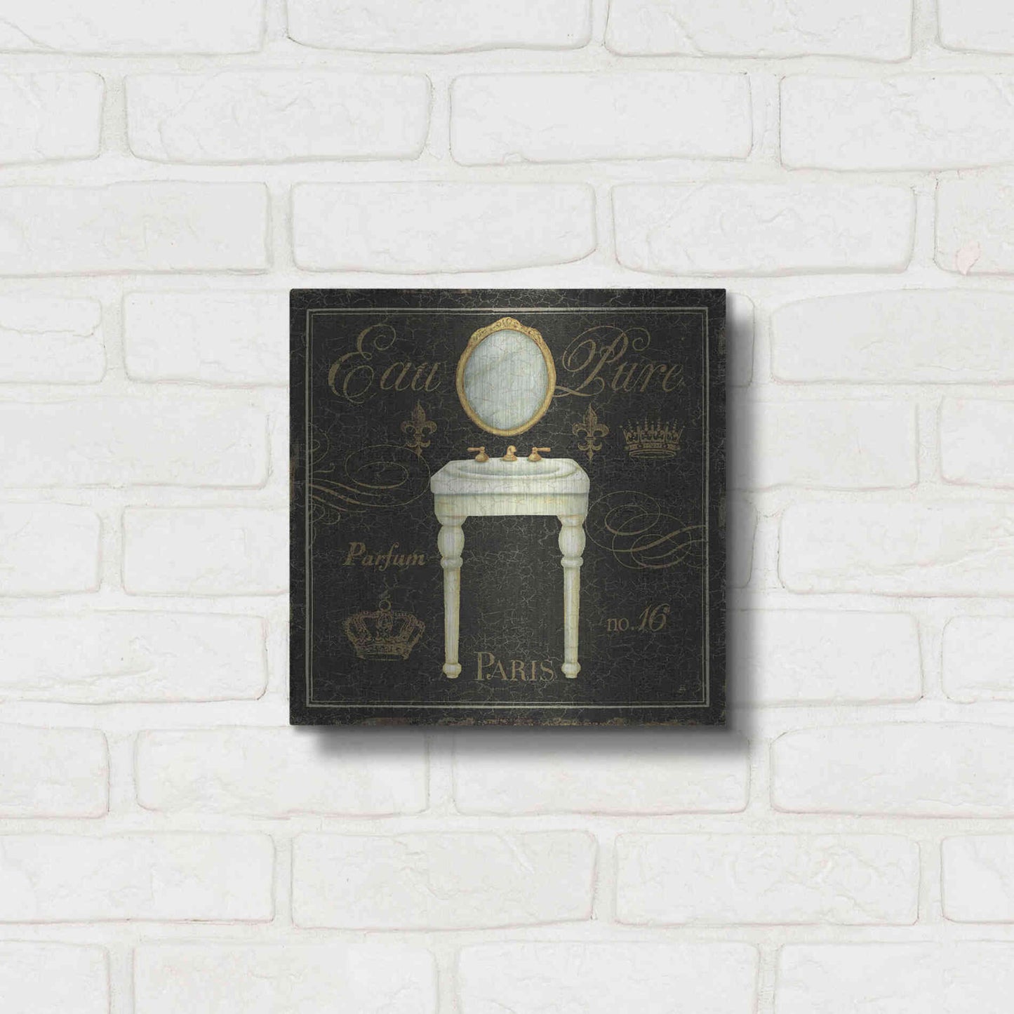 Luxe Metal Art 'Bain de Luxe IV' by Daphne Brissonet, Metal Wall Art,12x12