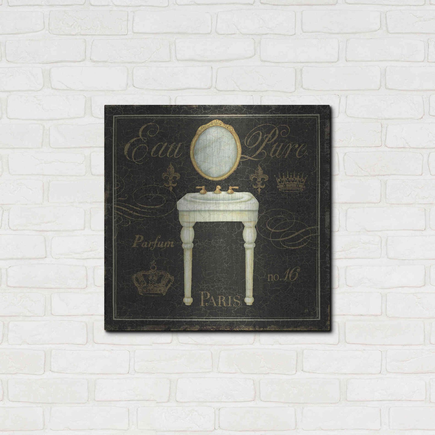 Luxe Metal Art 'Bain de Luxe IV' by Daphne Brissonet, Metal Wall Art,24x24